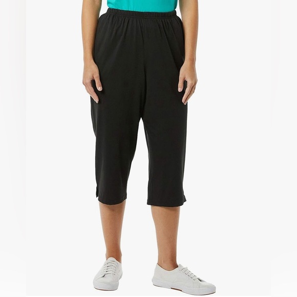 SOLD x2 AmeriMark Women’s 100% Cotton Capri Pants - Picture 1 of 6
